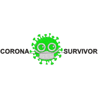 Matriz de Bordado Para Máscara de Proteção Corona Survivor